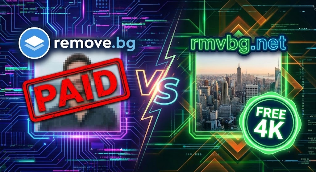 Comparison of Remove.bg paid low res vs rmvbg.net free high res quality