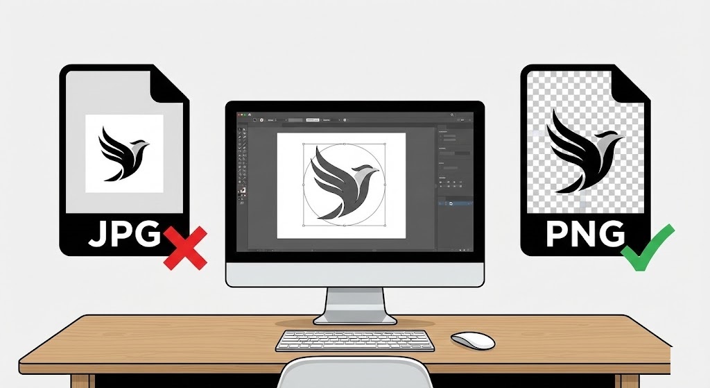 How to make logo transparent using a free background remover tool.