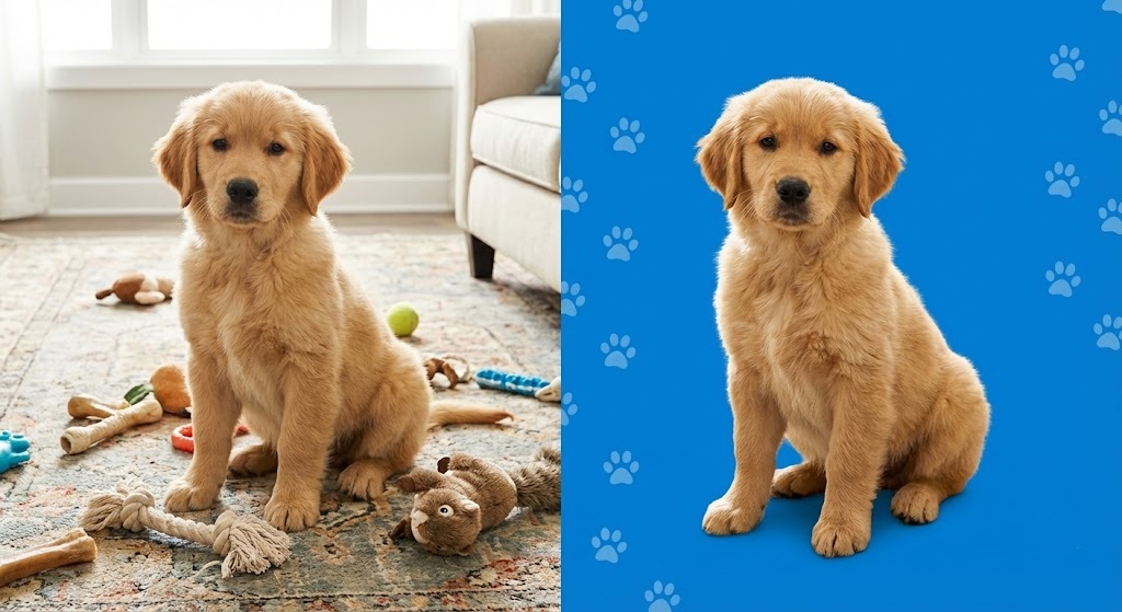 How to remove background from pet photo to create custom stickers and portraits.