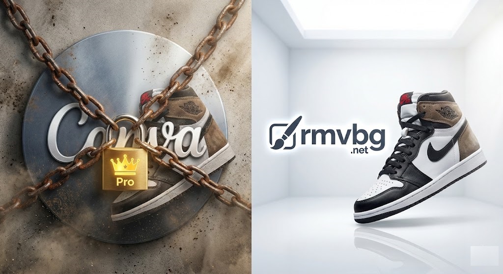 rmvbg.net as a free alternative to the locked Canva Pro background remover.